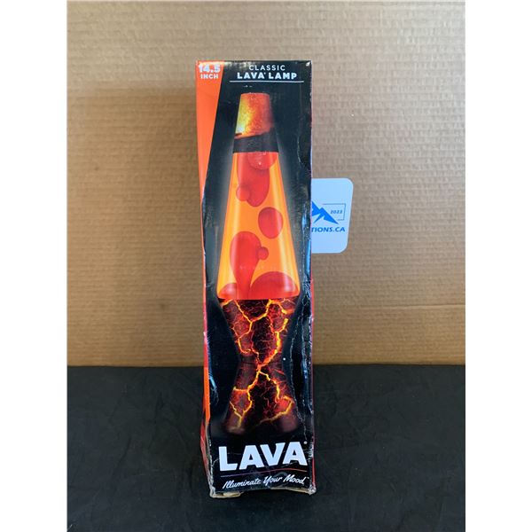 Schylling Classic Lava Lamp Flowing Red Lava In Orange Liquid 14.4 Inch