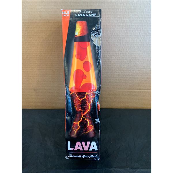 Schylling Classic Lava Lamp Flowing Red Lava In Orange Liquid 14.4 Inch