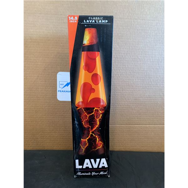 Schylling Classic Lava Lamp Flowing Red Lava In Orange Liquid 14.4 Inch