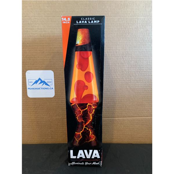 Schylling Classic Lava Lamp Flowing Red Lava In Orange Liquid 14.4 Inch