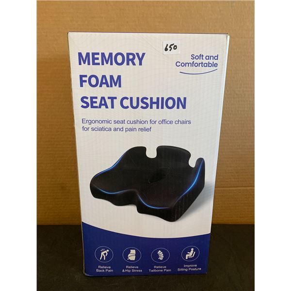 Memory Foam Seat Cushion Soft And Comfortable Ergonomic For Office Chairs Sciatica Pain Relief