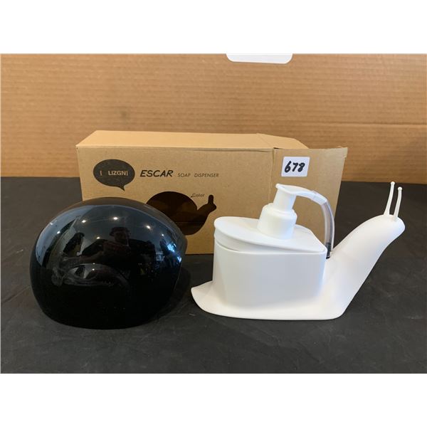 Escar Soap Dispenser Snail Black