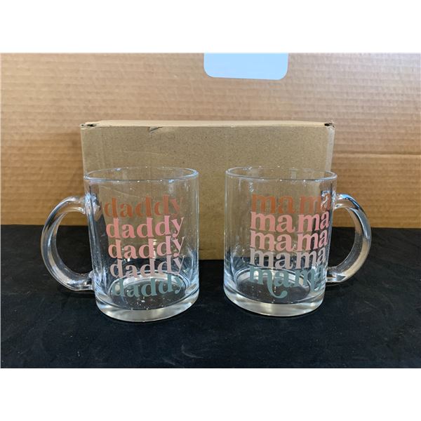 Pregnancy Announcement Clear Coffee Mugs 11oz Grandma And Grandpa