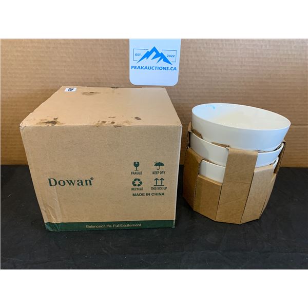 Dowan 220z Porcelain Soup Bowls 4 Pack White