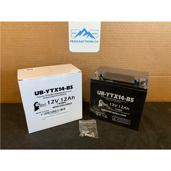 Upstart Sealed Led Acid  Battery Factory Activated 12V AGM Motorcycle