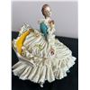 Image 2 : Dresden Style Porcelain Lace Seated Girl