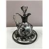 Image 1 : Glass Cruet with Silver Overlay