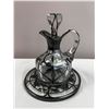 Image 2 : Glass Cruet with Silver Overlay