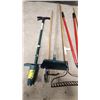 Image 1 : MIsc. Garden Tools, Rake, Trimmer, Shovel, Broom