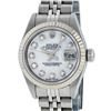 Image 2 : Rolex Ladies Quickset Stainless Steel White Diamond Datejust Wristwatch 26MM
