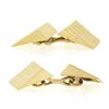 Image 4 : Vintage Solid 14k Yellow Gold Polished Finish Pyramid Textured Square Cuff Links