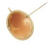 Image 4 : Vintage 14k Gold Large Detailed Oval Carved Shell Cameo Brooch Pin Pendant
