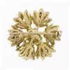 Image 3 : Vintage 18k Yellow Gold White Pearl Cluster Flower Bouquet Circle Pin Brooch