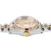 Image 5 : Rolex Ladies Two Tone Champagne Index Diamond And Ruby Date Wristwatch