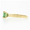 Image 6 : NEW Classic 14k Gold 0.51 ctw Prong Set Emerald Cut Emerald Solitaire Petite Rin