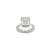 Image 4 : 9.37 ct. EGL USA Diamond Wedding Engagement Ring - 18KT White Gold