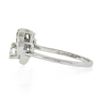 Image 5 : Vintage Solid 14k White Gold 0.45 ctw Round Solitaire Diamond w/ Flame Ring