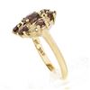 Image 7 : Vintage 10k Yellow Gold 1.65 ctw Round Brilliant Cut Garnet Cluster Platter Ring