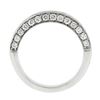Image 8 : Estate 18k White Gold 0.90 ctw Pave Diamond 3.7mm 3 Sided Wedding Stack Band Rin