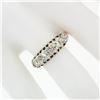 Image 3 : Antique Victorian 14k Rosy Yellow Gold 1.35 ctw 5 Old Mine Cut Diamond Band Ring