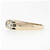 Image 6 : Antique Victorian 14k Rosy Yellow Gold 1.35 ctw 5 Old Mine Cut Diamond Band Ring