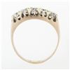 Image 8 : Antique Victorian 14k Rosy Yellow Gold 1.35 ctw 5 Old Mine Cut Diamond Band Ring