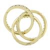 Image 8 : French 18k Gold Cubic Zirconia Channel Rolling Trinity Crossover Three Band Ring