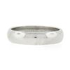 Image 4 : Unisex Classic 10K White Gold 4mm Plain Domed Polished Stack Wedding Band Ring