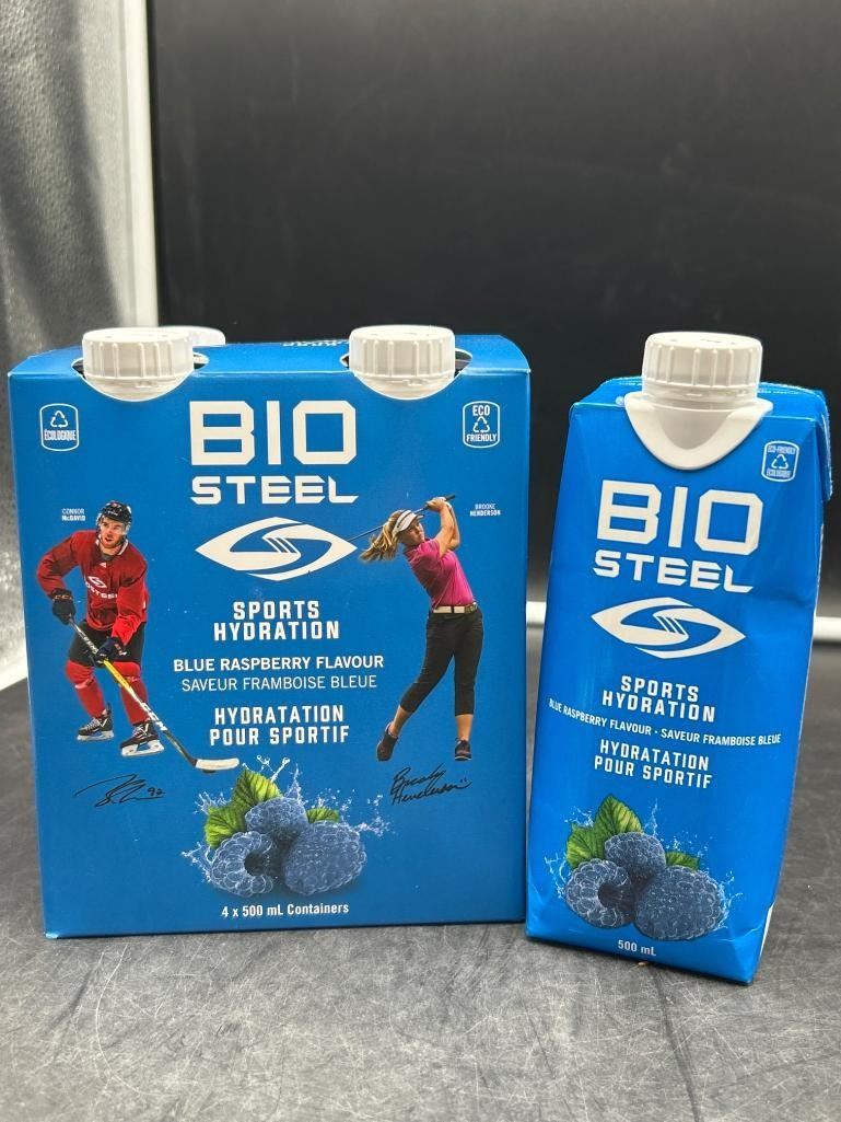 BioSteel Sports Hydration Blue Raspberry, 500 mL x 4