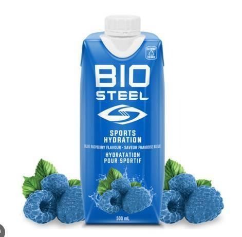 BioSteel Sports Hydration Blue Raspberry Flavor, 4 x 500 mL