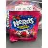 Image 2 : Lot of 30 Nerds Gummy Clusters Candy Rainbow Flavor Packs