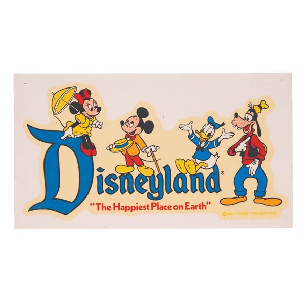 A Disneyland Mickey and Friends Decal.