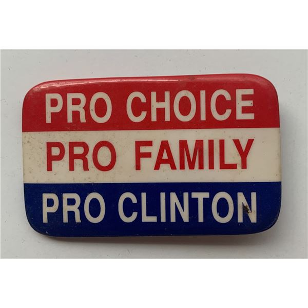 Bill Clinton Presidential campaign button- 1992
