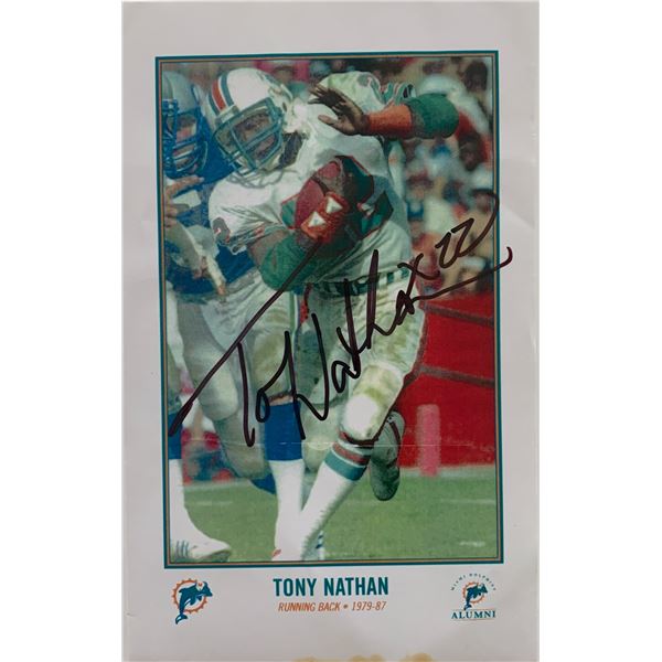 Tony Nathan signed photo
