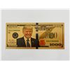 Image 1 : Donald Trump gold plated $1,000 bill
