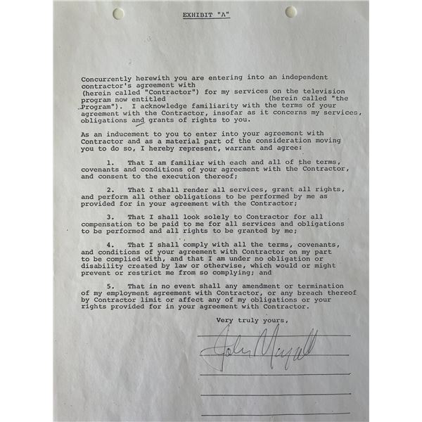 John Mayall signed contract