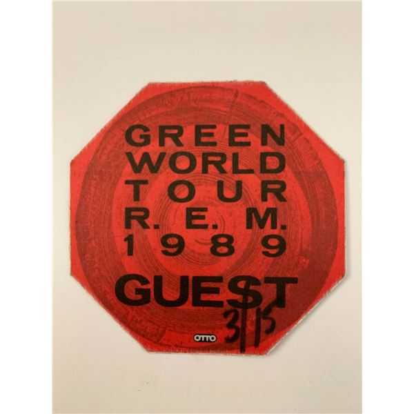 R.E.M Green World Tour 1989 Guest Pass