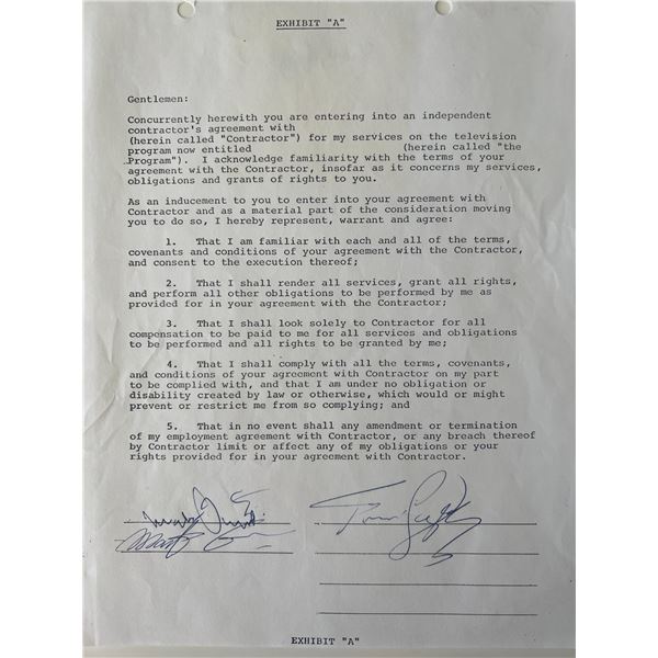 Trini Lopez signed contract
