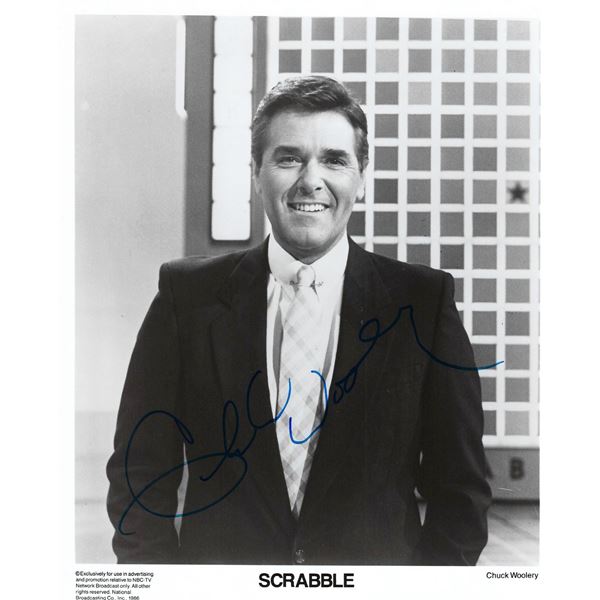 Scrabble Chuck Woolery signed photo