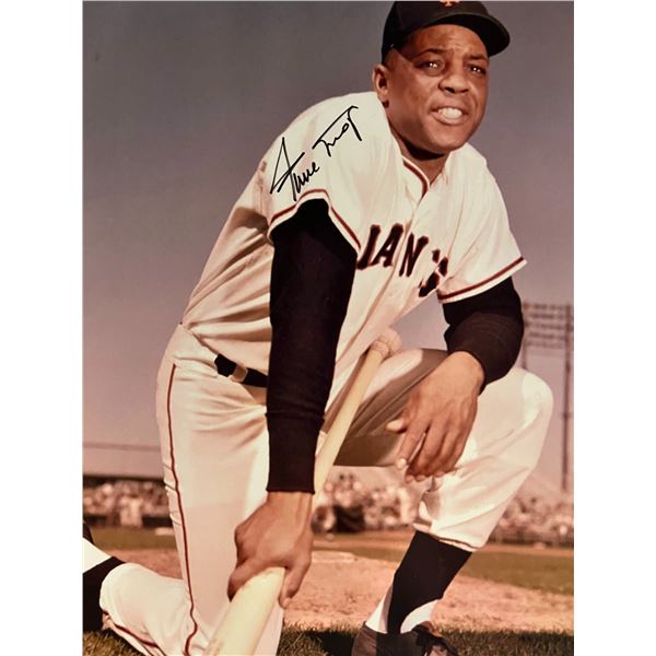 Willie Mays signed photo