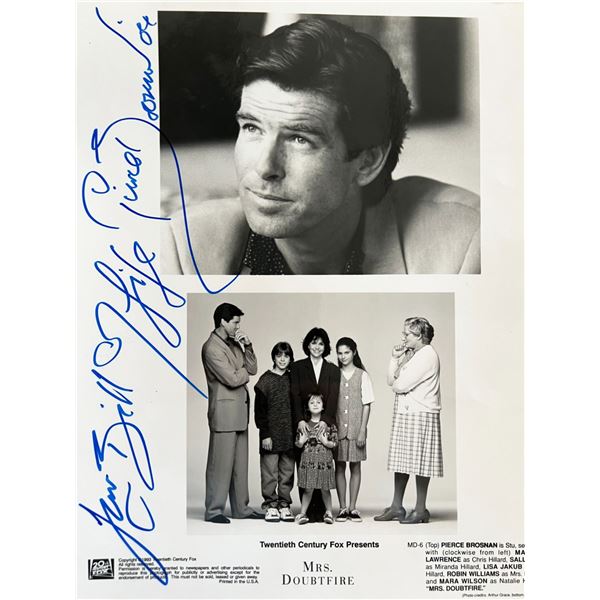 Mrs. Doubtfire Pierce Brosnan signed movie photo