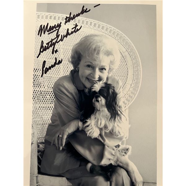 Betty White signed photo