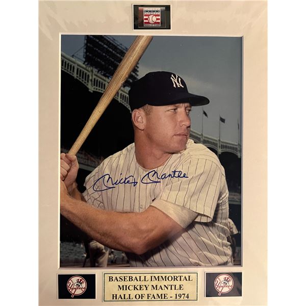 Mickey Mantle signed photo