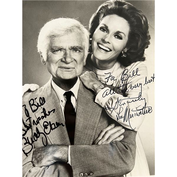 Barnaby Jones Buddy Ebsen and Lee Meriwether signed photo