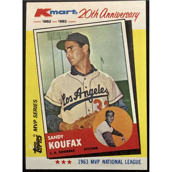 1982 TOPPS SANDY KOUFAX (HOF)