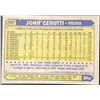 Image 2 : 1987 TOPPS JOHN CERUTTI ROOKIE CARD