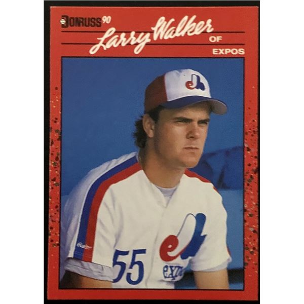 1990 DONRUSS LARRY WALKER (HOF) ROOKIE CARD
