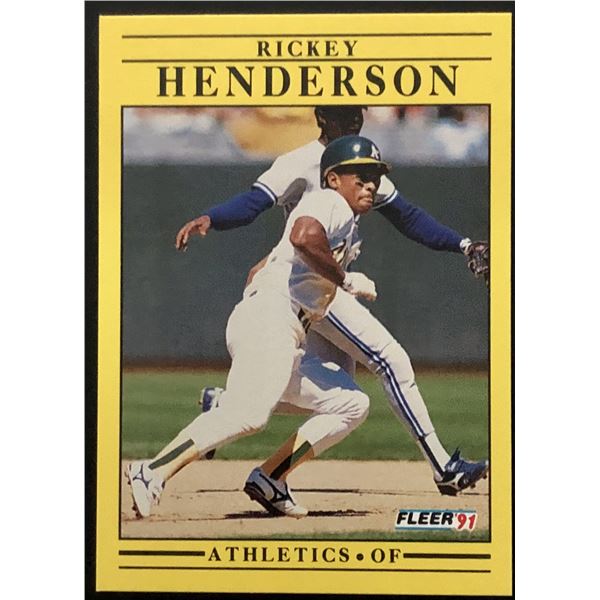 1991 FLEER RICKEY HENDERSON (HOF)