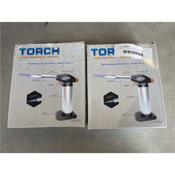 2 NEW TP TORCH BUTANE REFILLABLE
