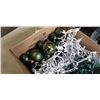 Image 2 : 2 BOXES OF CHRISTMAS DECOR, INCLUDING LIGHT SETS, BALLS